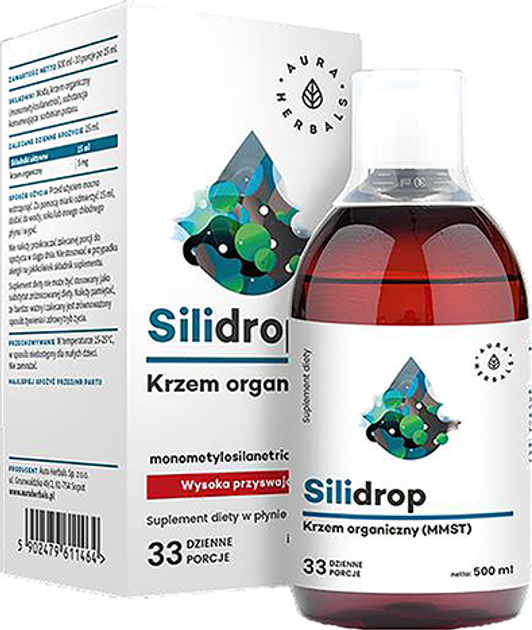 Krzem Aura Herbals Silidrop Organiczny Mmst 500Ml AH464 - obraz 1