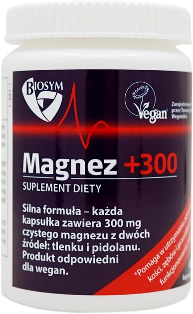 Магній Biosym Magnez+300 300 мг 60 капсул (MF029) - зображення 1