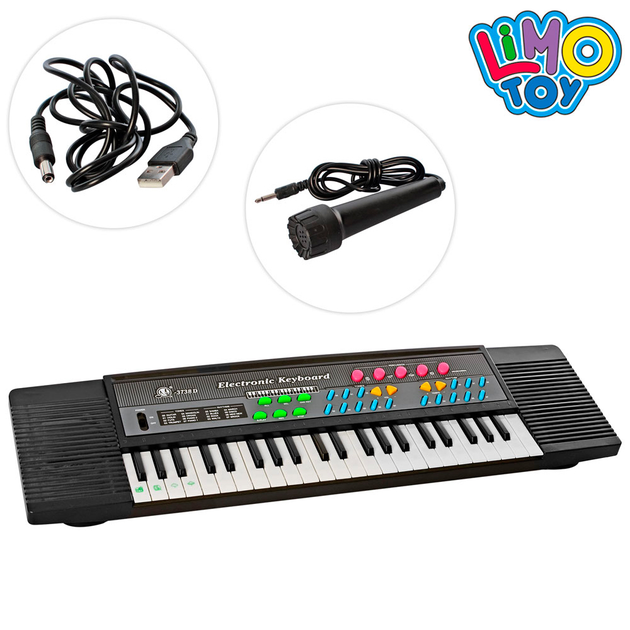 Детский синтезатор Limo toy ELECTRONIC KEYBOARD 44 клавиш, микрофон ...