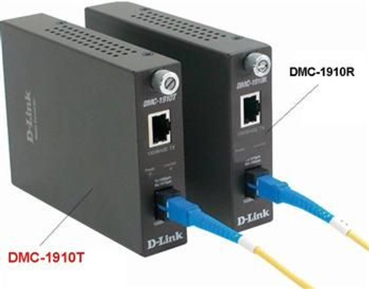 Медіаконвертер D-Link DMC-1910T 1xGE, 1x1000BaseLX SM, 15км, WDM, SC - изображение 1
