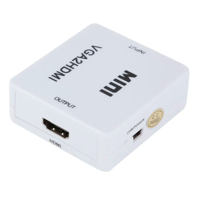 Конвертер з VGA на HDMI, зі звуком та зовнішнім живленням, 1080Р - зображення 7