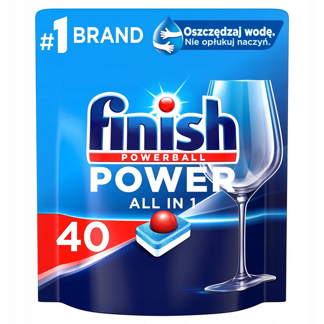 Таблетки для посудомийних машин Finish Power All-in-1 40 шт (5908252005031) - зображення 1