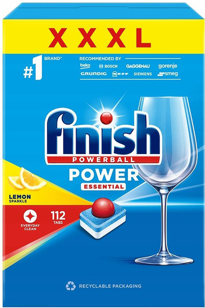 Tabletki do zmywarek FINISH Power Essential Cytryna 112 szt. (5908252005208) - obraz 1