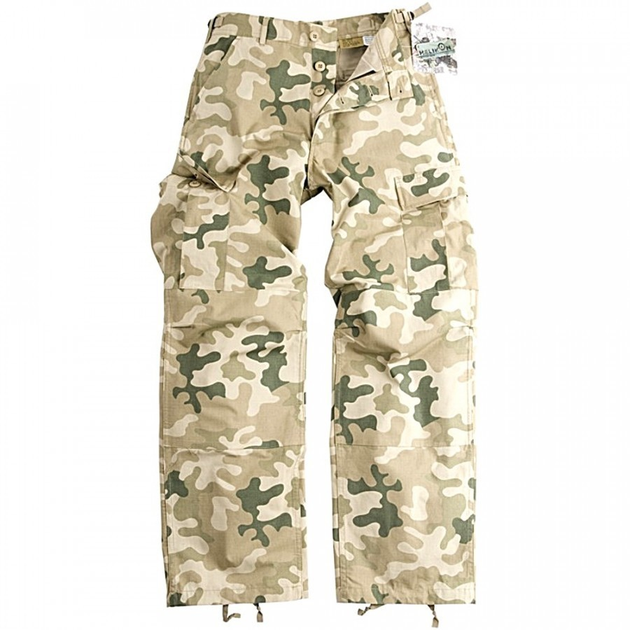 Штани (Бавовна Ріпстоп) BDU - Cotton Ripstop Helikon-Tex PL Desert XS/Regular Тактичні чоловічі - зображення 1