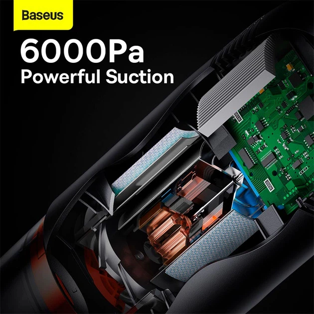 Автомобильный пылесос BASEUS A7 Cordless Car Vacuum Cleaner |500mL, 6kPa| (VCAQ020013) - изображение 10