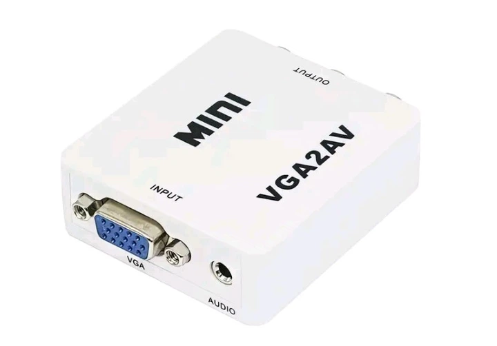 Конвертер VGA адаптер на RCA AV тюльпаны VGA2AV VGA2AV (793095505) Белый - Фото 3 Конвертер VGA адаптер на RCA AV тюльпаны VGA2AV VGA2AV (793095505) Белый - зображення 3