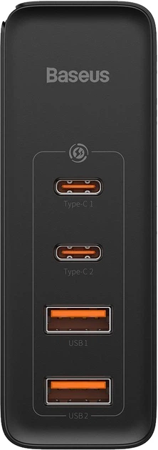 Ładowarka sieciowa Baseus GaN2 Pro 100 W 2 x USB/2 x USB Type C Quick Charge 4+ Power Delivery Black (CCGAN2P-L01) - obraz 3