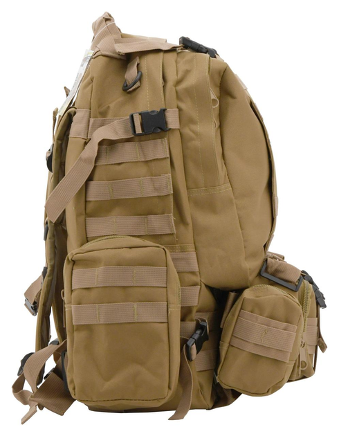 Рюкзак тактичний CATTARA 55L ARMY 13866 Коричневий - изображение 2