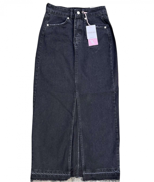 Женская юбка джинсовая черная макси Jean-Daniel. 80 см Артикул 231431 р ...