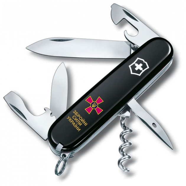 Ніж Victorinox Spartan Army Black "Емблема ЗСУ + Напис ЗСУ" (1.3603.3_W1011u) - зображення 1