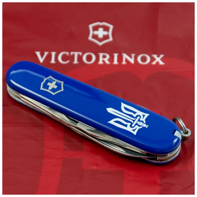 Ніж Victorinox Spartan Ukraine Blue "Тризуб ОУН білий" (1.3603.2_T0300u) - зображення 2