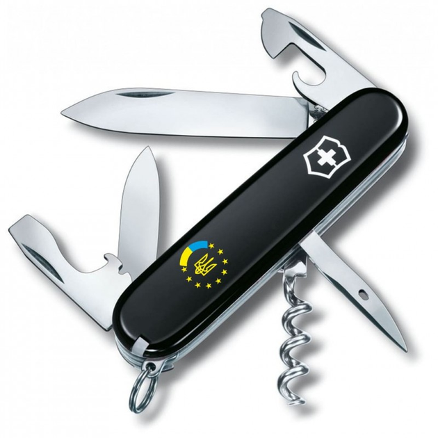 Нож Victorinox Spartan Ukraine Black "Україна ЄС" (1.3603.3_T1130u) - изображение 1