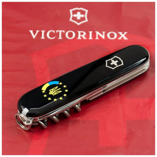 Ніж Victorinox Spartan Ukraine Black "Україна ЄС" (1.3603.3_T1130u) - зображення 2