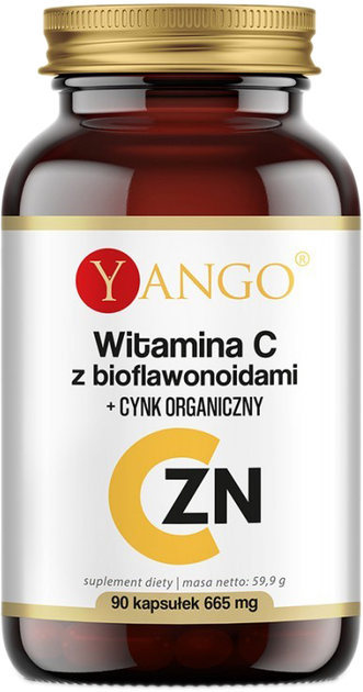 Yango Witamina C z bioflawonoidami + Cynk 655 mg 90 kapsułek (YA0589) - obraz 1