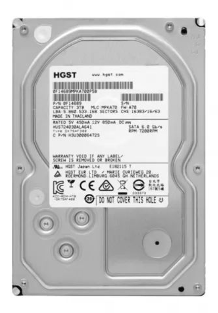Накопитель HDD SATA 3.0TB Hitachi (HGST) Ultrastar 7K4000 7200rpm 64MB ...