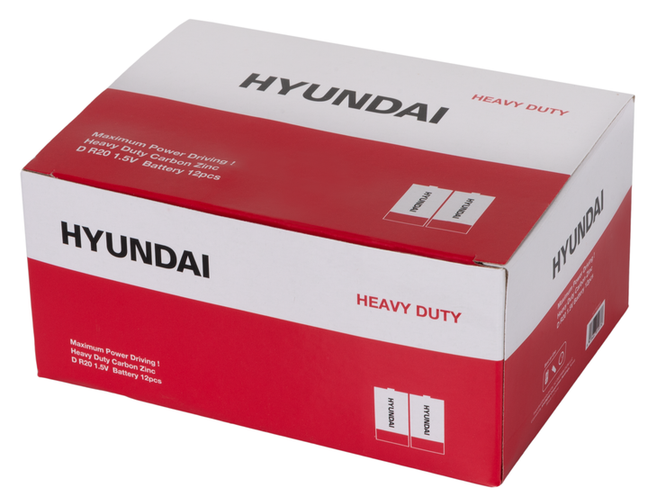 Батарейка Hyundai R20 D Shrink 2 Heavy Duty (6793739) - изображение 2