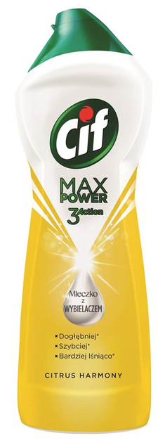 Mleczko do demakijażu Cif Max Power z wybielaczem cytrusowym 1001 g (8710447416037) - obraz 1