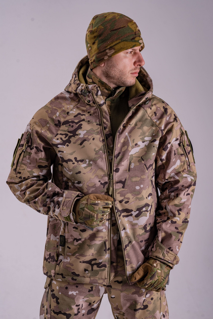 Тактична куртка Softshell DEMI SM Group размер 3XL Мультикам - зображення 2
