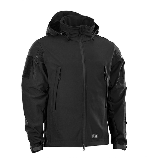 Тактическая куртка демисезонная военная M-Tac куртка Soft Shell Black Soft Shell черный S (SK-N1367S) - изображение 1