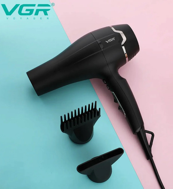 Профессиональный фен VGR V-450 для сушки укладки волос 2400 Вт режим Turbo - изображение 2