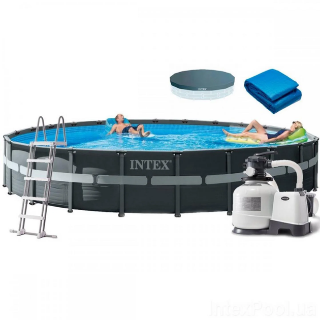 Каркасный круглый бассейн Intex Ultra XTR Frame 47241 л 732х132 см лестница, песочный насос-фильтр, подстилка, тент 26340 - изображение 2