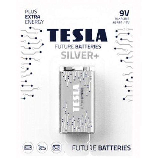 Батарейки TESLA 9V SILVER+ (6LR61), 1 штука – низкие цены, кредит ...