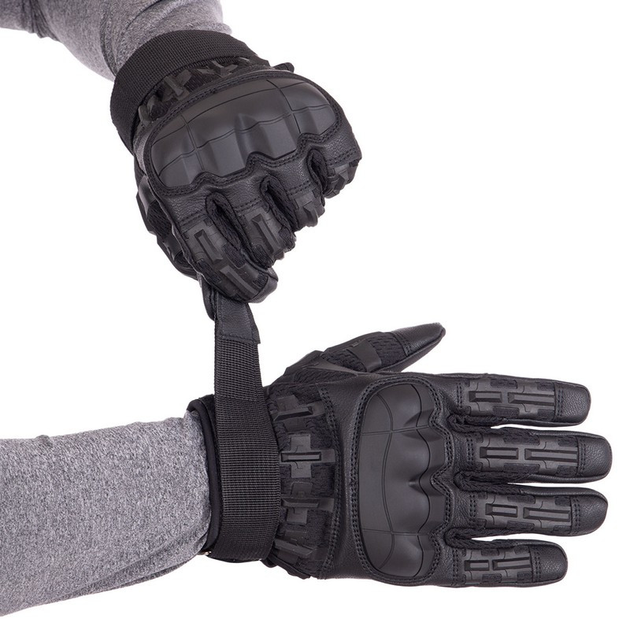 Перчатки тактические с закрытыми пальцами Zelart Military Rangers Heroe 9879 размер L Black - изображение 2