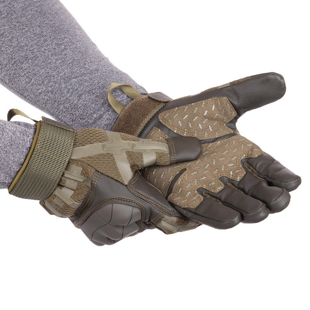 Перчатки тактические с закрытыми пальцами Zelart Military Rangers Heroe 9879 размер M Olive - изображение 2