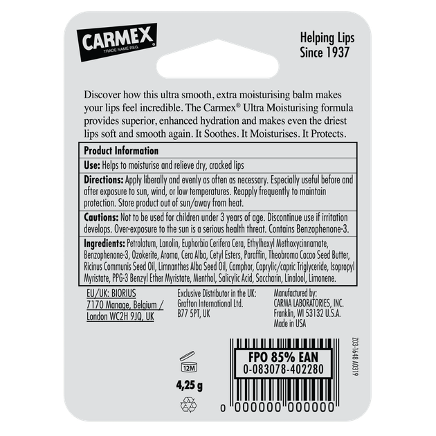 Кармекс бальзам для губ Carmex Premium Stick Pomegranate SPF 15 Blister Pack 4,25 г стик зі смаком граната - Фото 2 Кармекс бальзам для губ Carmex Premium Stick Pomegranate SPF 15 Blister Pack 4,25 г стик зі смаком граната - зображення 2
