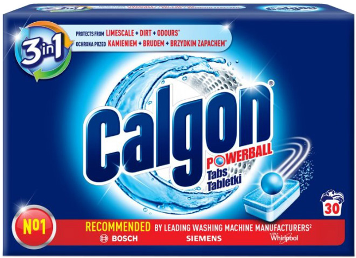 Tabletki Calgon do usuwania kamienia z pralek 30szt (5997321701820) - obraz 1