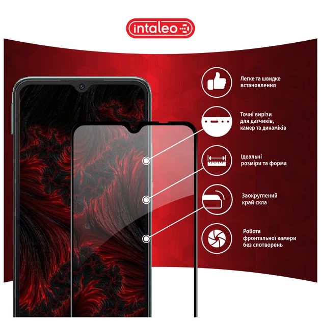 Стекло защитное Intaleo Full Glue Xiaomi Redmi 10C (1283126527173) - изображение 3