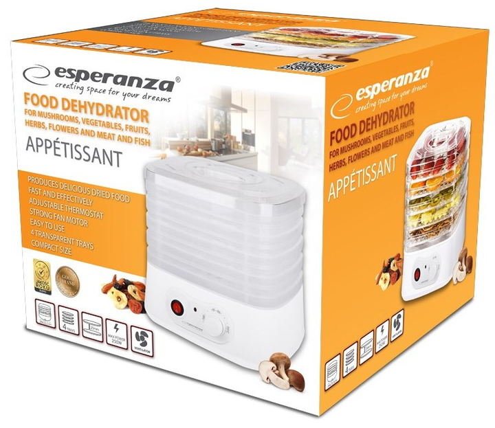 Suszarka do warzyw i owoców Esperanza APPETISSANT EKD004 - obraz 3