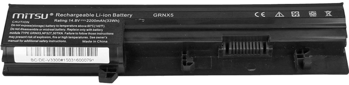 Акумулятор Mitsu для ноутбуків Dell 14.8 V 2200 mAh (BC/DE-V3300S) - зображення 3