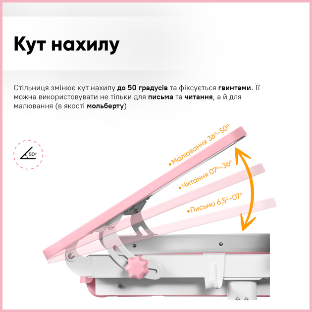 Комплект мебели Mealux BD-28 Panda Стол + стульчик + полка Pink (BD-28 PN) - изображение 8