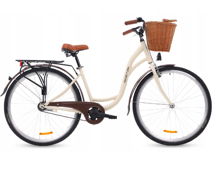 Велосипед Goetze Classic 28" бежевый 3 передачи + фара и корзина в ...