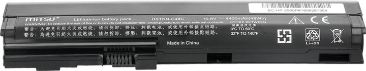 Акумулятор Mitsu для ноутбуків HP 10.8 V 4400 mAh (BC/HP-2560P) - зображення 3