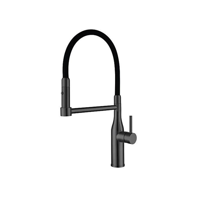 Смеситель кухонный с гибким шлангом Gappo G4398-51 черный графит – фото ...