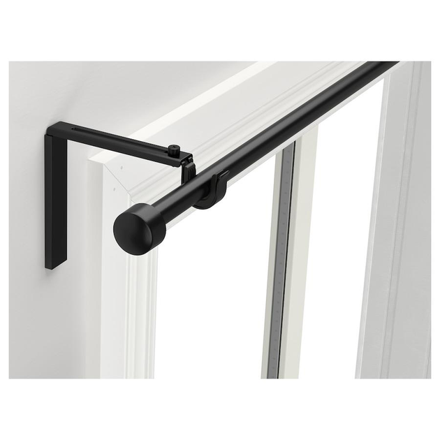 Одинарний карниз IKEA RACKA 120-210 см чорний (999.292.41) - зображення 2