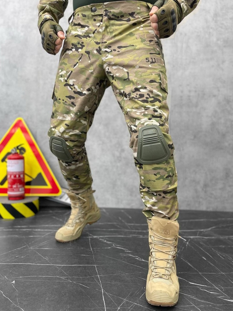 Тактические военные боевые брюки 5.11, Камуфляж: Мультикам, Размер: M - изображение 1