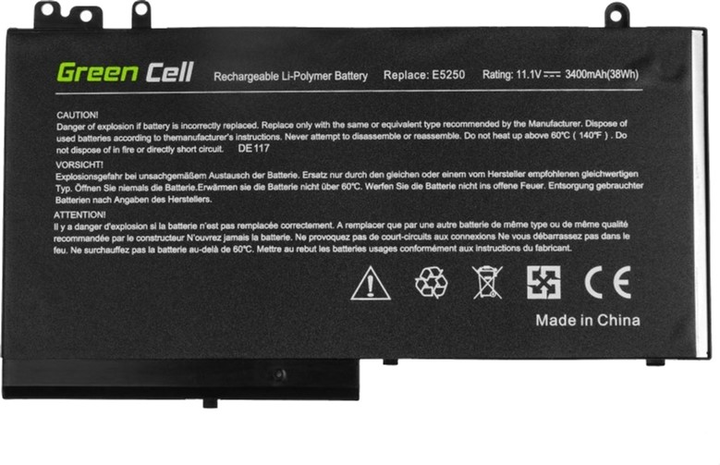 Акумулятор Green Cell для ноутбуків Dell 11.1 V 3400 mAh (DE117) - зображення 2