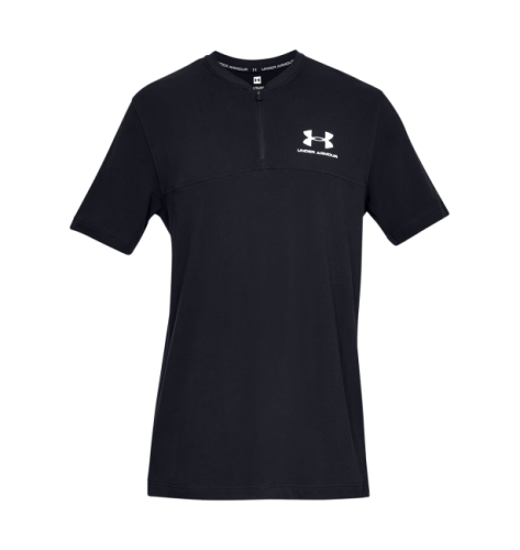Футболка-поло Under Armour Sportstyle Track 1/2 Zip Black (1329287-001-XXL) - Фото 5 Футболка-поло Under Armour Sportstyle Track 1/2 Zip Black (1329287-001-XXL) - изображение 5