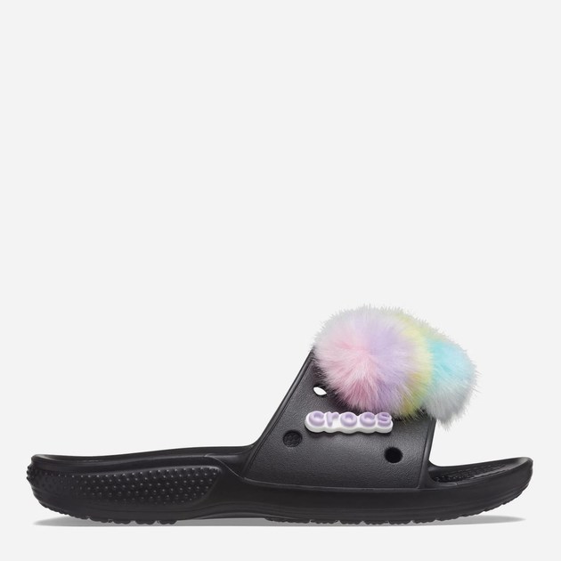 Женские шлепанцы для пляжа Crocs Classic Crocs Fur Sure Slide Black ...