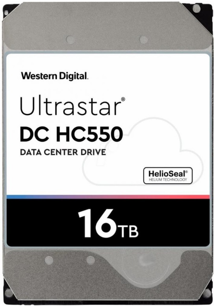 Dysk twardy Western Digital Ultrastar DC HC550 16TB 7200rpm 512MB WUH721816AL5204_0F38357 3.5 SAS - obraz 1