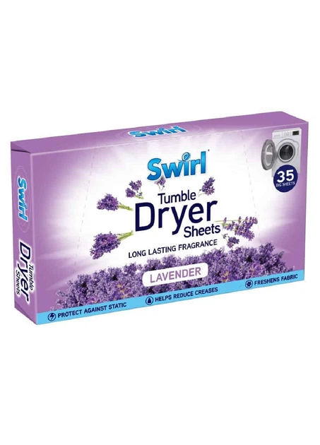 Ароматизовані серветки для сушильної машини Swirl Lavender 35 шт - Фото 1 Ароматизовані серветки для сушильної машини Swirl Lavender 35 шт - зображення 1