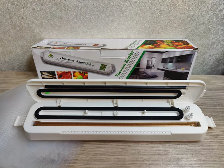 Вакууматор автоматичний Kitchen Automatic Vacuum SeaIer-E побутовий вакуумний пакувальник для тривалого зберігання продуктів + ​​20 пакетів - зображення 3