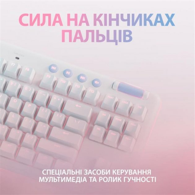 Клавіатура бездротова Logitech G715 Tactile White (920-010465) - изображение 4