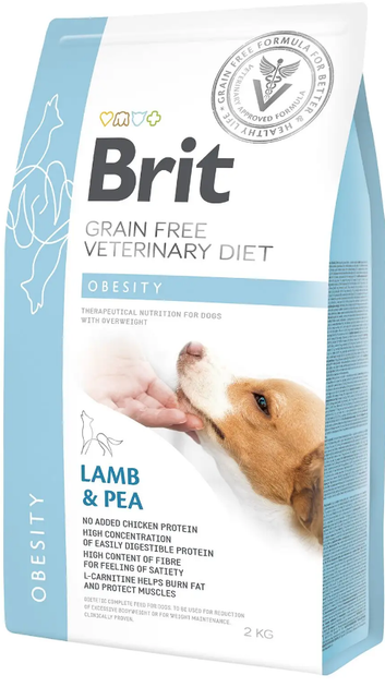 Сухой корм для собак с избыточным весом с ягненком Brit GF Veterinary Diet Dog Obesity 2 кг - Фото 1 Сухой корм для собак с избыточным весом с ягненком Brit GF Veterinary Diet Dog Obesity 2 кг - изображение 1