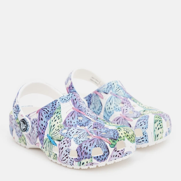 Детские кроксы-сабо для девочки Crocs Classic Butterfly Clog K 208297-94S-123 28-29 Белый/Разноцветный (196265236213) - Фото 2 Детские кроксы-сабо для девочки Crocs Classic Butterfly Clog K 208297-94S-123 28-29 Белый/Разноцветный (196265236213) - изображение 2