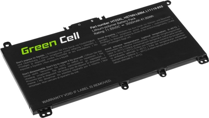 Акумулятор Green Cell для ноутбуків HP 11.55 V 3400 mAh (HP163) - зображення 3