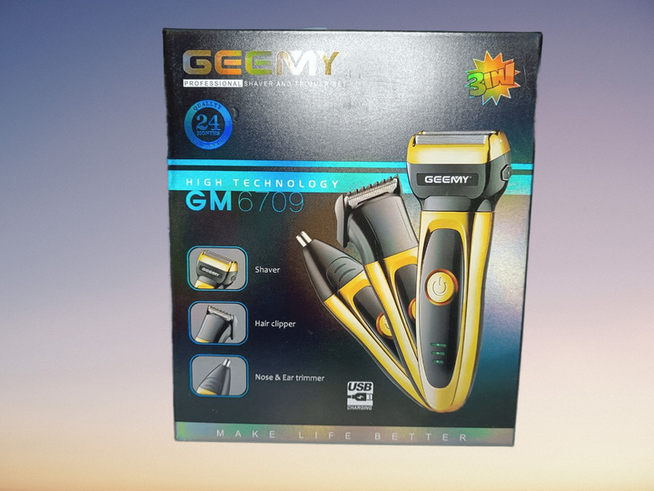 Профессиональный шейвер триммер Geemy GM 6709 3 в 1 для бороды носа и ушей - Фото 8 Профессиональный шейвер триммер Geemy GM 6709 3 в 1 для бороды носа и ушей - изображение 8